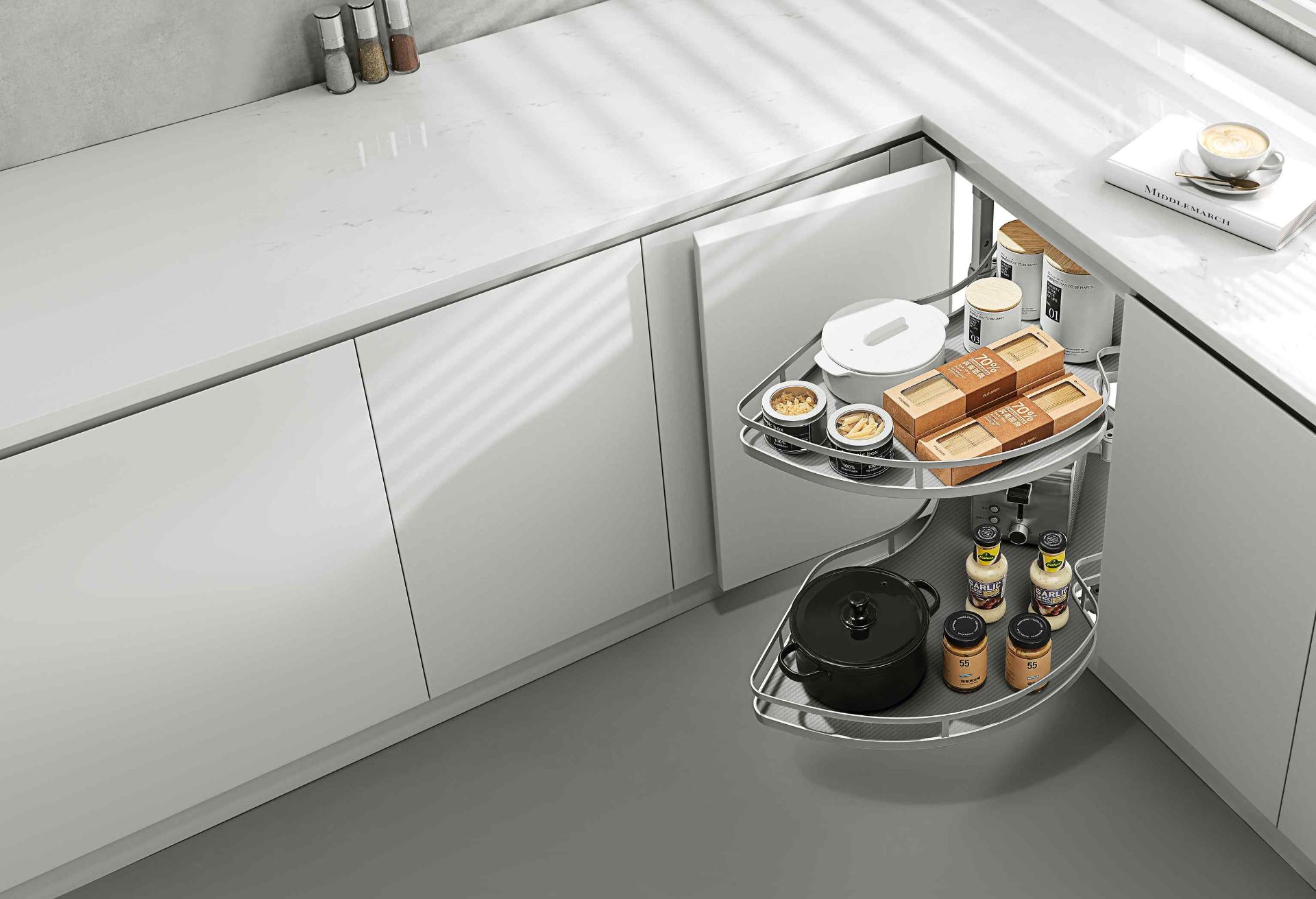 Corner Carousel Storage Solution