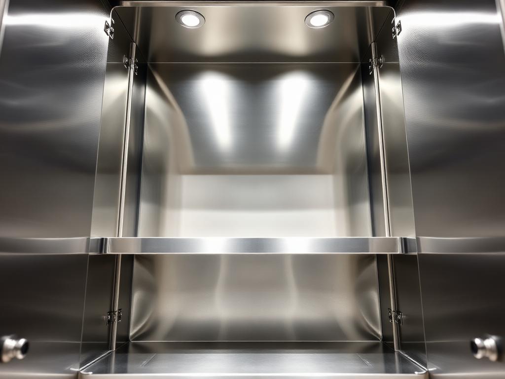 Stainless steel kitchen interior