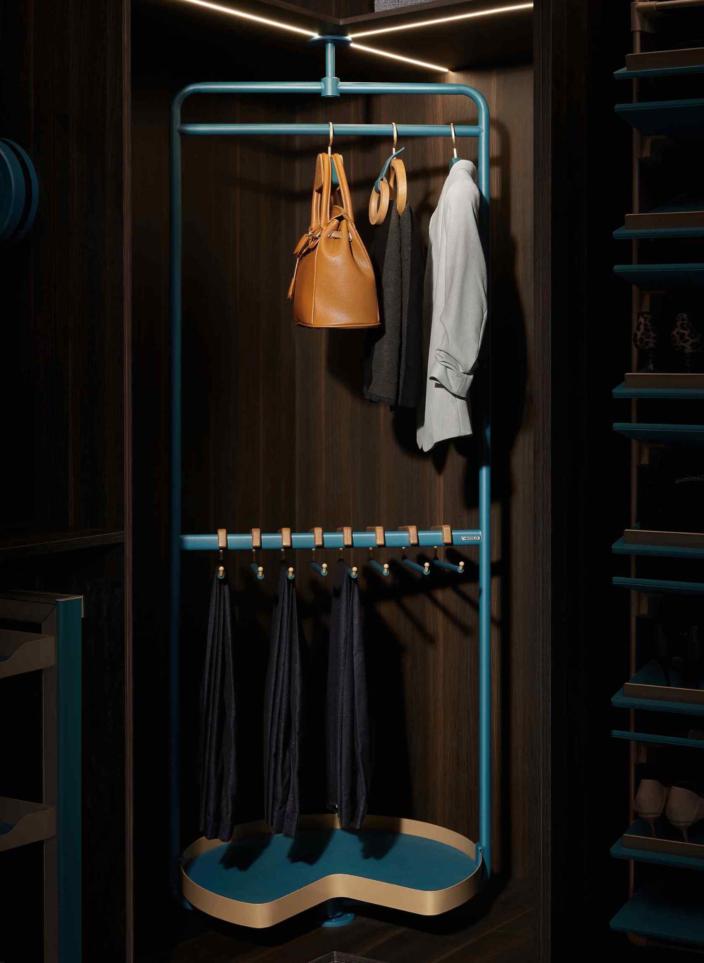 Modern wardrobe interior organization system