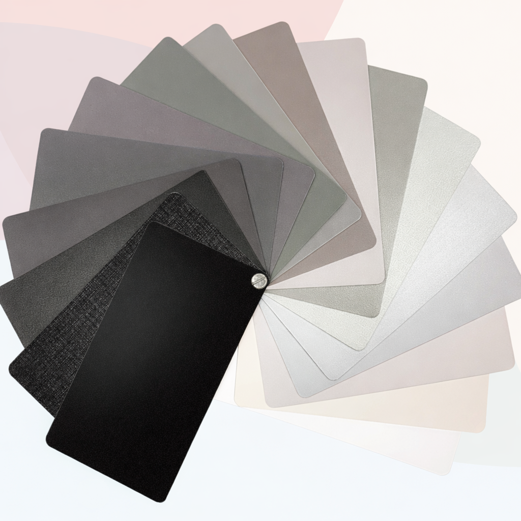 Neutral and monochrome color palette with grey and black shades